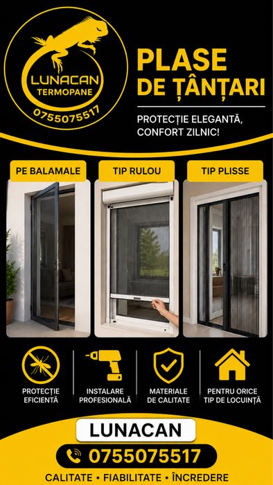 Plase de țânțari la comandă – Balamale, Rulou și Plisse | Măsurători gratuite în Bacău