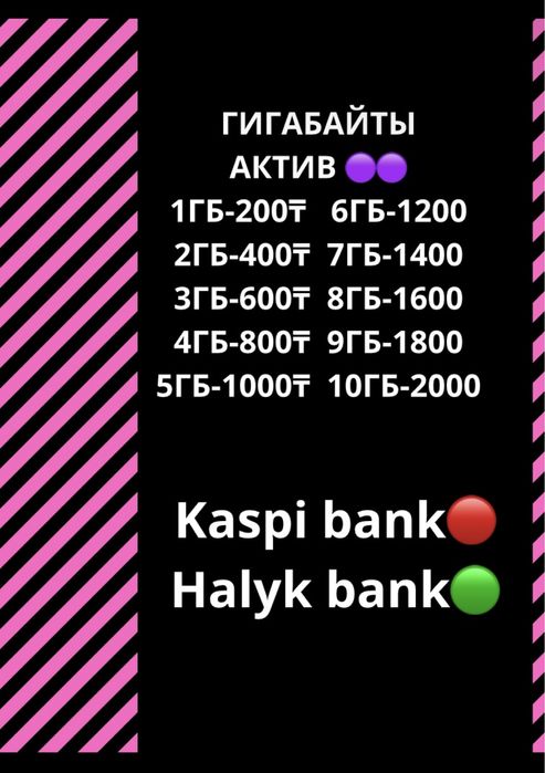 ГИГИ Гигабайты Билайн Теле2 Актив