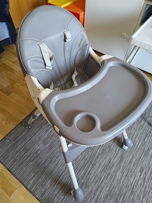 Scaun de masa bebelusi si copii, multifunctional, pliabil, cu roti si mod balansoar