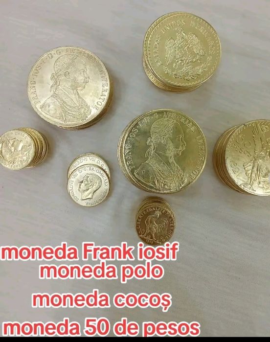 Monede placate cu aur de 24k