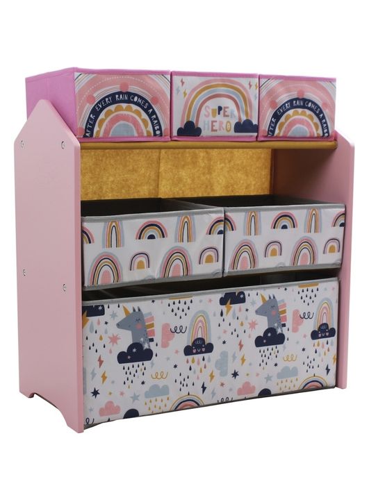 Розова детска етажерка