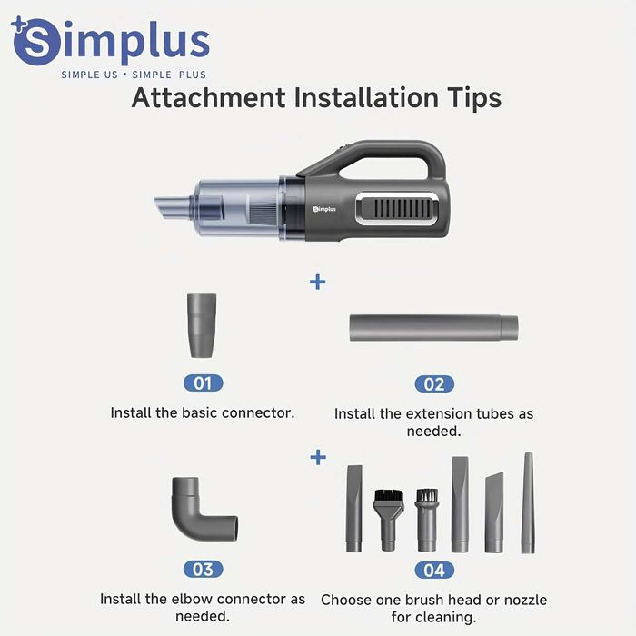 Прахосмукачка с Кабел 2 в 1 Simplus Ръчна и Вертикална, 16000PA, 400W!