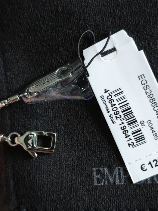 Emporio Armani set lant și pandantiv otel inoxidabil model punctat nou