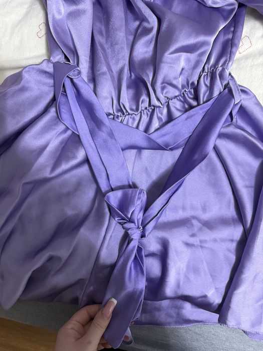 Сатенен лилав гащеризон