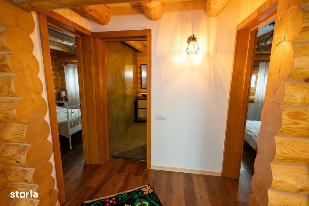 Casă premium din buștean,construită cu responsabilitate – 980 mp teren