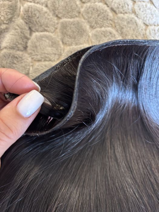 2реда 90 gr 52см 100% естествена коса натурален  цвят