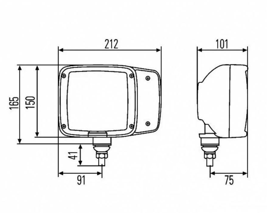 Външни фарове с мигачи за трактор,багер,снегорин/ агро фар/ къси дълги
