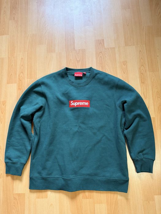 Supreme Box Logo Crewneck AW22 green