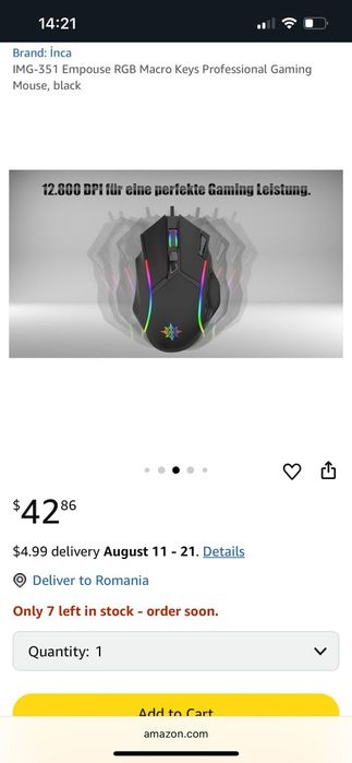 Mouse gaming Nou Sibiu • OLX.ro