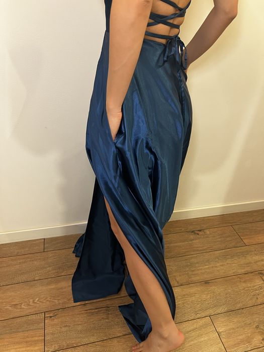 Rochie domnisoara onoare banchet bal albastru M