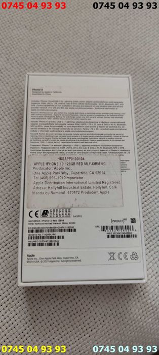 cutie pentru iphone 13 red 128Gb se vinde ca in imagini