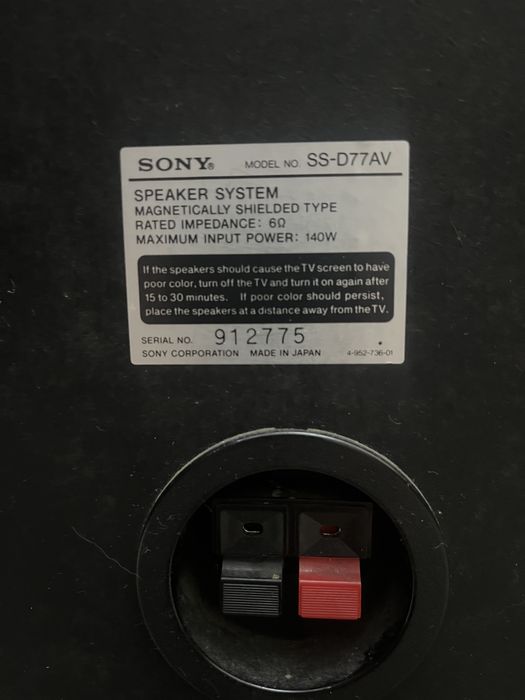Ауккустика колонки sony SS D77 AV