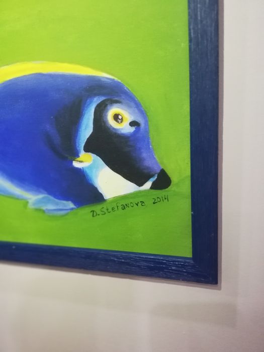 Прекрасна, ярка и много цветна картина с риба.