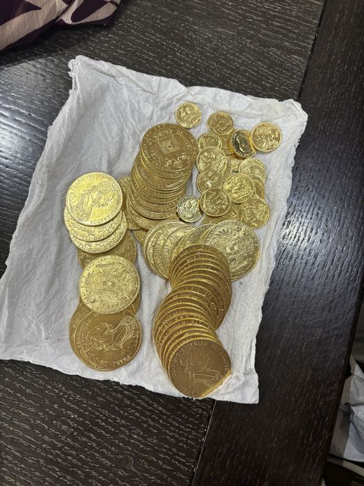 Vand monede placte cu aur de 24k Frank Iosif 4 ducat 1915