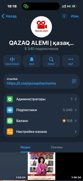 продается телеграм канал