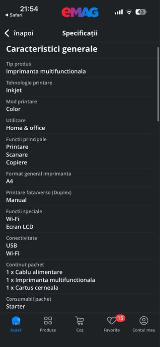 Imprimanta HP deskjet 4120e
