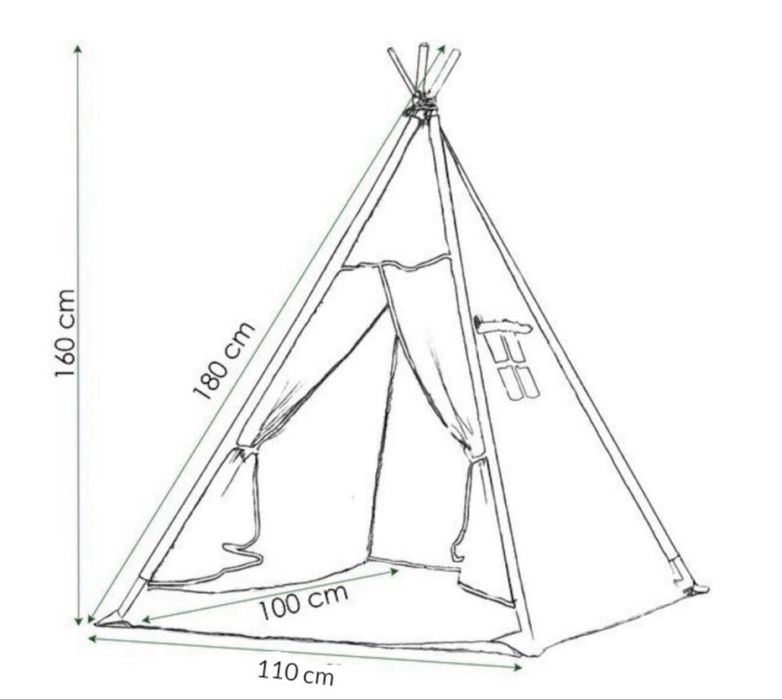 Cort copii stil indian Teepee Tent Kidizi Pink Moon, include covoras gros si 2 perne