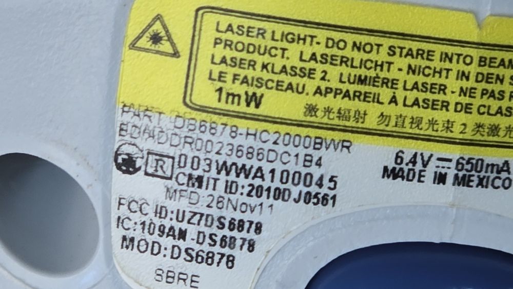 Баркод скенер Motorola Symbol DS6878 HC, 2D, Bluetooth, нова батерия