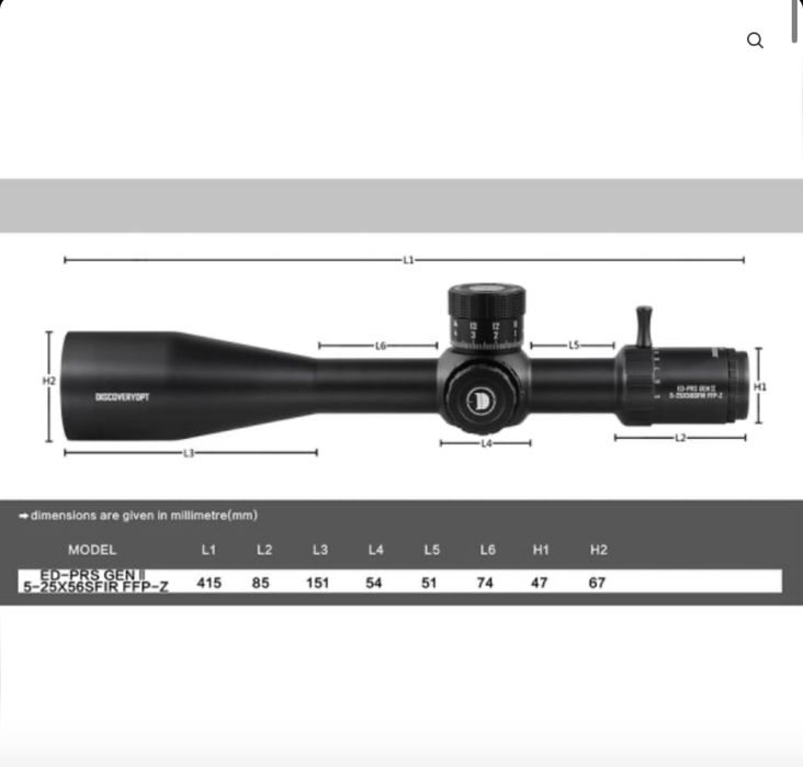 Оптика Discovery ED-PRS GEN2 5-25x56SFIR FFP-Z