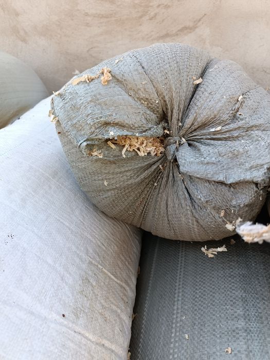 Стружки, опилки сухие в мешке