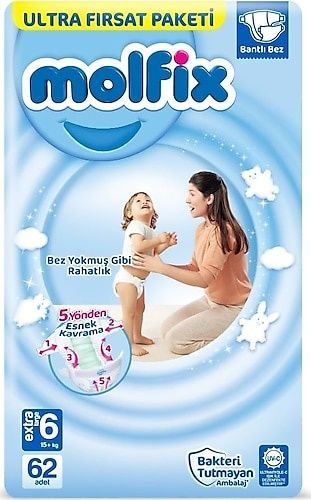 Бебешки гащички памперс молфикс 6