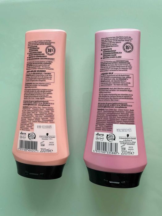 Vand set de 3 produse: 1 x sampon si 2 x balsam Schwarzkopf Gliss Hair Repair, 250+200+200 ml