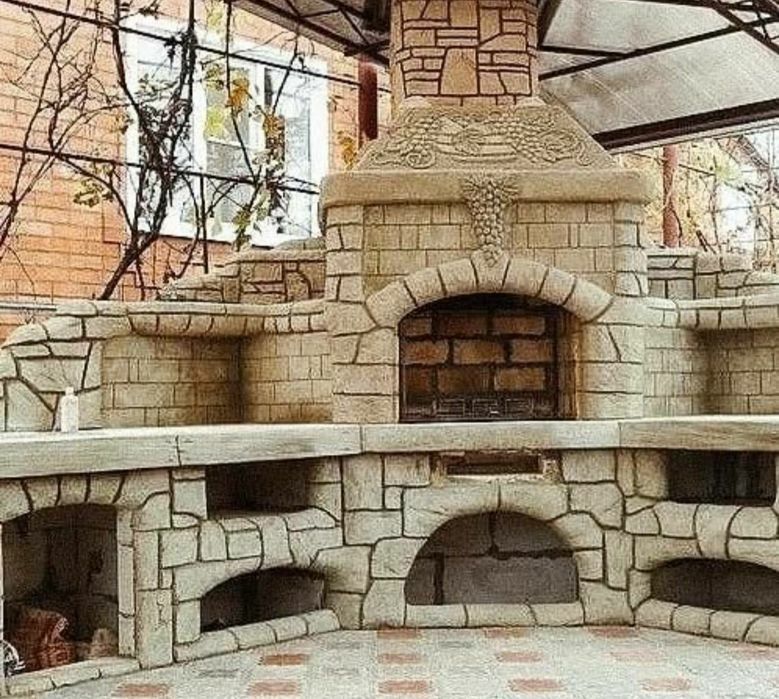 Летние кухни. Очаги. Камин. Барбекю.