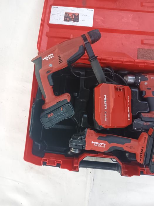 Set hilti nuron. Rotopercutor te 2. Flex Ag 6d. Filetanta sf4. Cutie, incarcator.