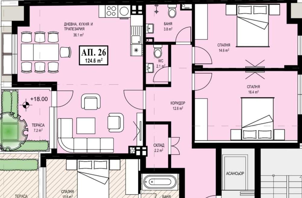 Продава се Тристаен апартамент в София, Лагера - 123 кв.м за 2838 €/кв.м - Снимка #1