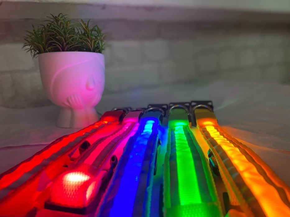Светещи нашийници за кучета с USB зареждане