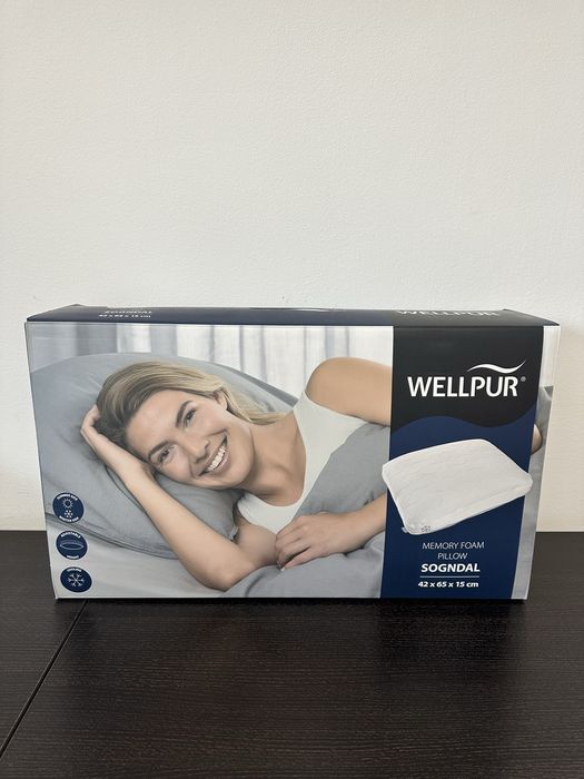 Perna Noua Wellpur din spuma cu memorie Sogndal 42 x 65 x 15 cm