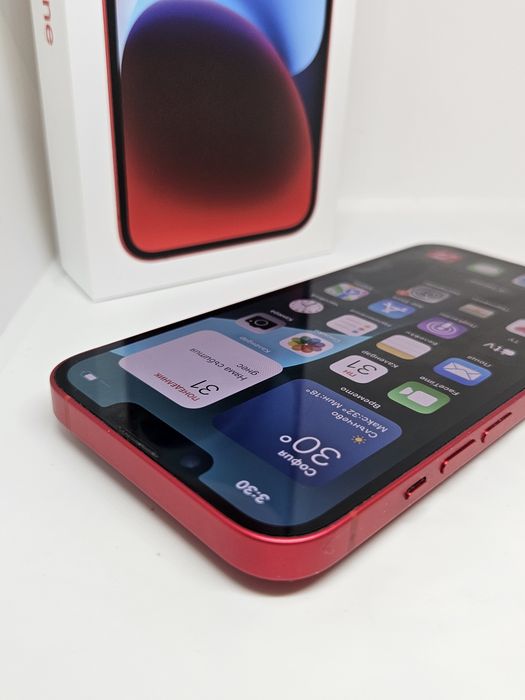 iPhone 14 Red 128GB 76% Кутия+Документи +2бр.кейсове