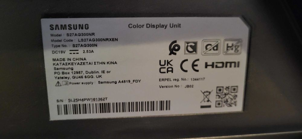 Monitor Samsung Odyssey G3 (27”)