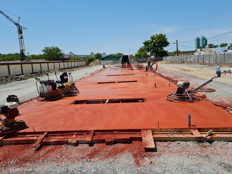 Spalatorii, hale cereale, drumuri betonate, parcari auto,beton elicopt