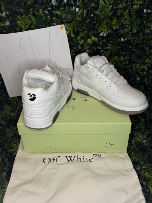 Adidasi Off-White Out Of Office Lace-Up Sneakers full white