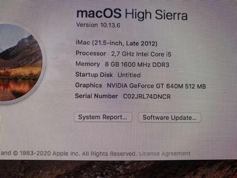 iMac 21.5 + мишка и клавиатура