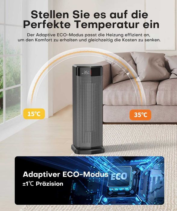 Вентилаторена печка OMISOON 2000 W, Еко , Енергоспестяващ