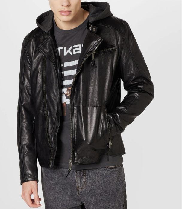 Maze Biker Leather Jacket ОРИГИНАЛНО мъжко яке естествена кожа - M-L