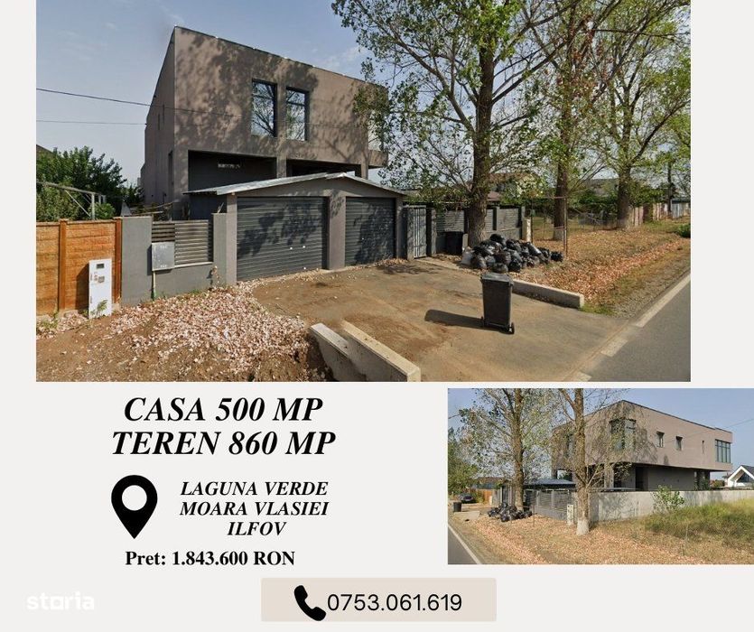 Casa  500 mp + Teren 860 mp - Laguna Verde ~ Moara Vlasiei ~ Ilfov