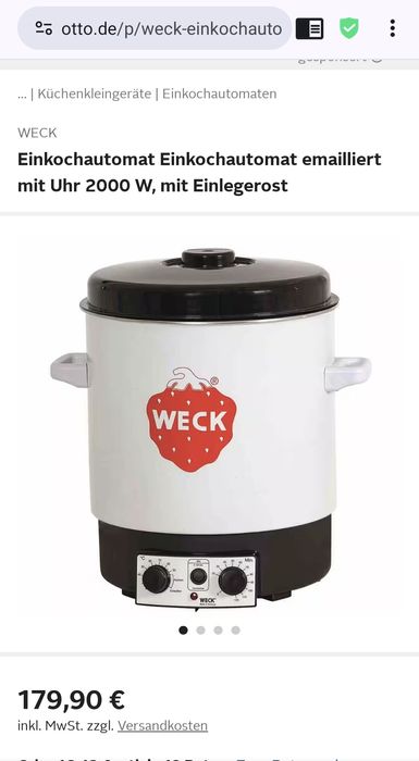 Уред за консервиране и стерилизиране Weck WAT15, 29л 2000W,термостат