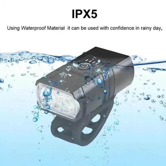 Ултра ярка двойна T6 LED светлина за велосипед, Фар, Алуминий, 1000Lum