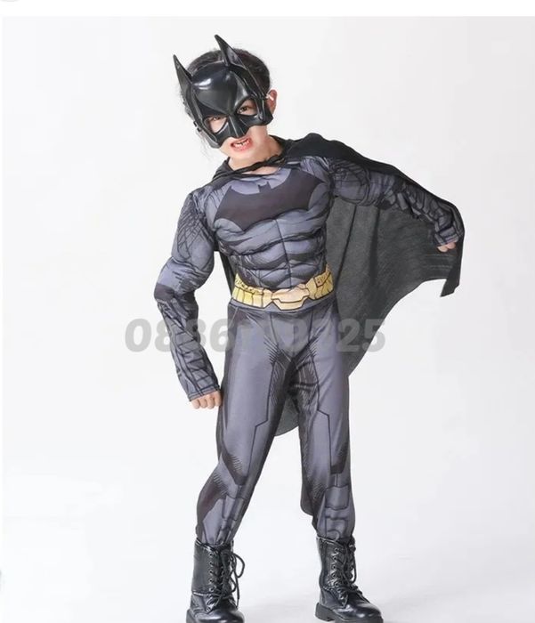 Детски костюм на Батман с мускули, Детски Костюм Batman Avengers