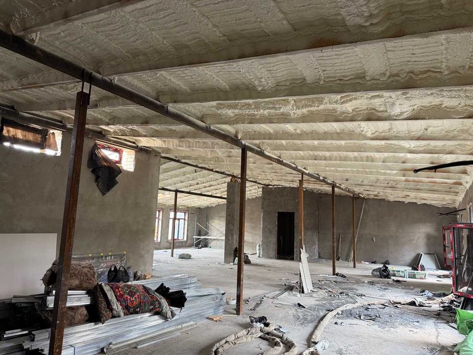 Утепление крыши, напыление ППУ, пена сепиш хизмати, pena sepish lomboz