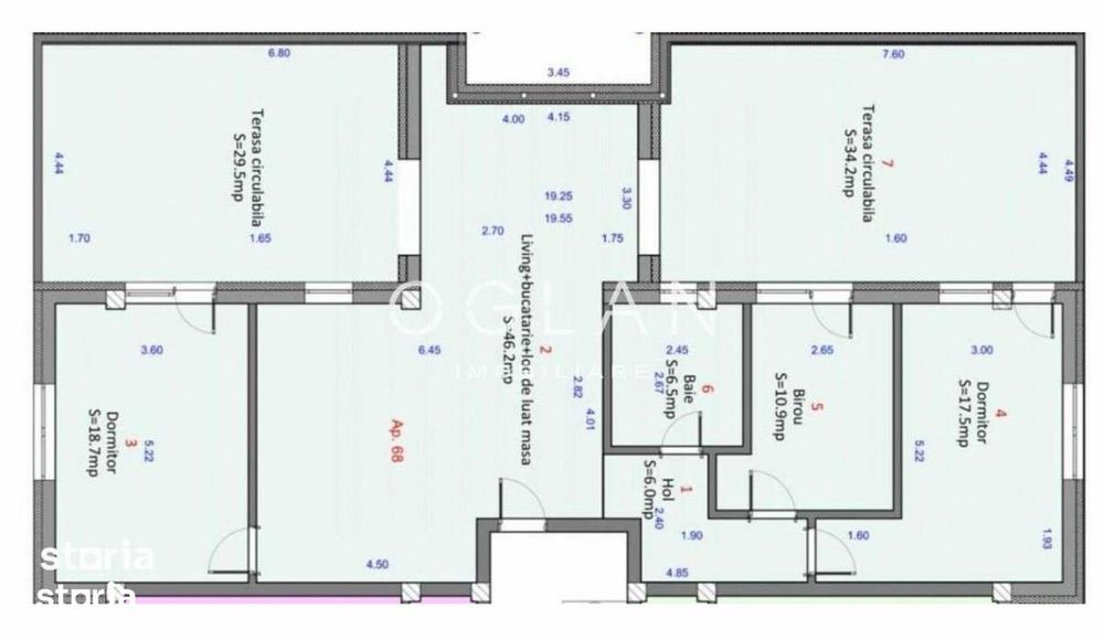 penthouse 4 camere 106.mp utili terase 64 mp