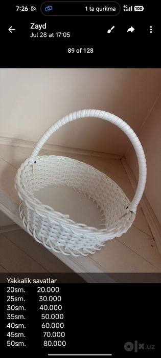 Gul meva shokolad sovgʻalar uchun rattan savatlar