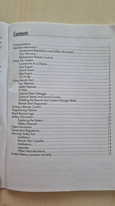 Pornire masina din telecomanda Avital 4115L