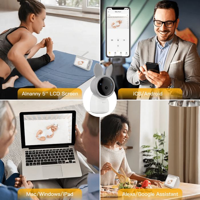 Monitor pentru bebeluși Arenti AInanny cu 2 camere și ecran LCD