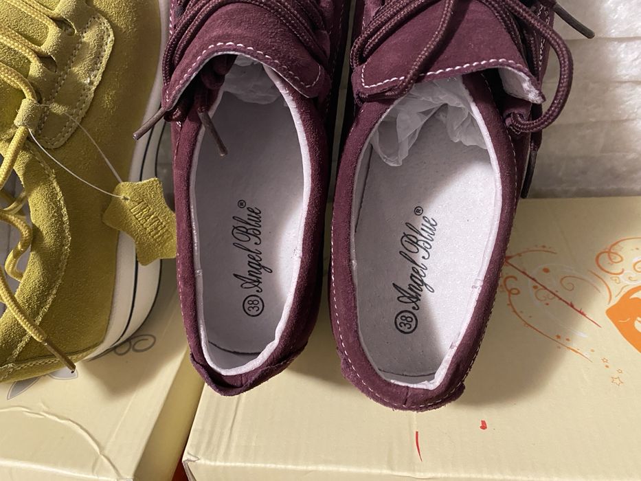 Pantofi casual dama piele naturala intoarsa