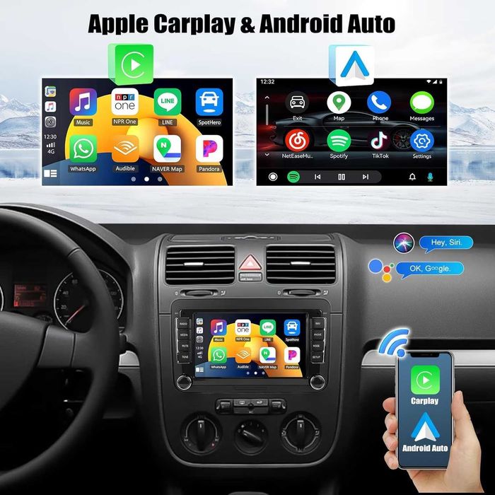 Navigatie Carplay 4GB Passat B6 B7 CC,Touran,Sharan,Octavia,Fabia,Leon