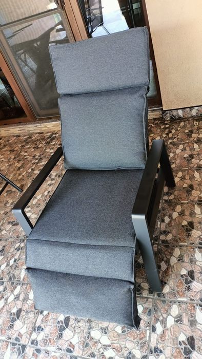 Fotoliu terasă VONGE 70x107x89 negru